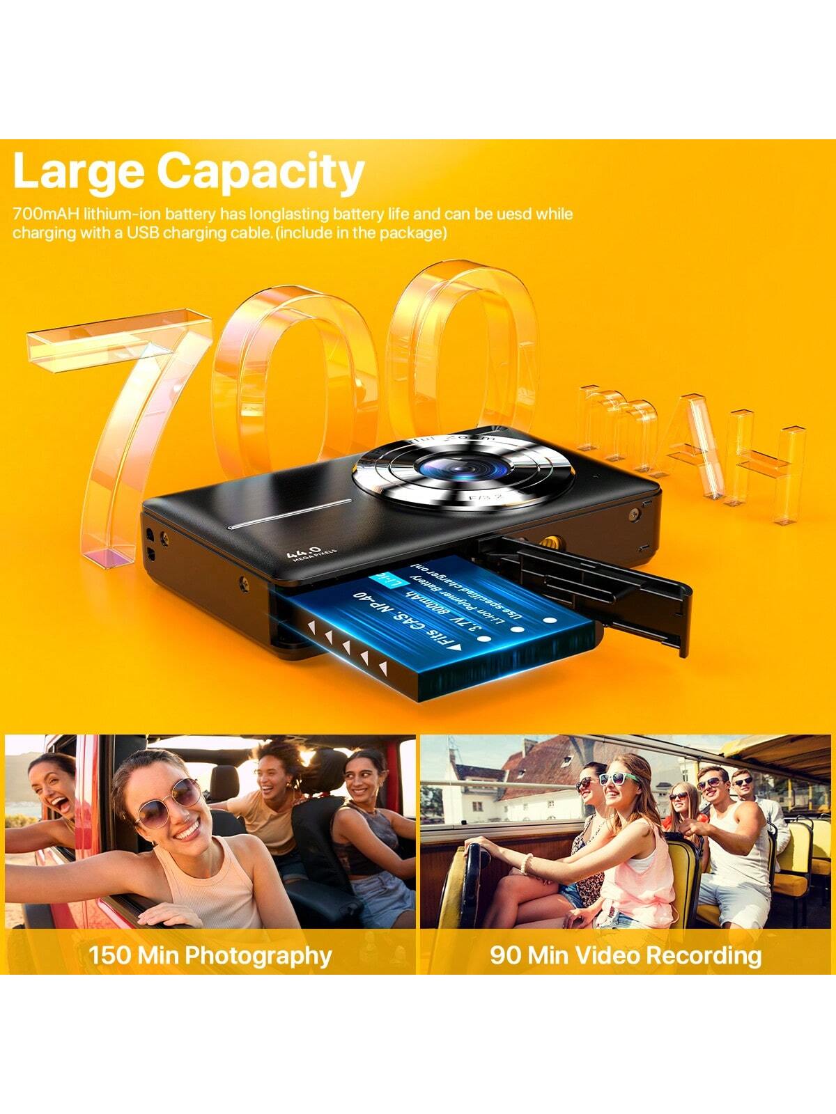 Nicamery كاميرا رقمية 44 ميجا بيكسل، 1080 بكسل من...