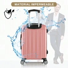 20-Inch Hard-Shell Travel Suitcase For Carry-On, Hand Luggage With 4 Wheels And Integrated Lock, Variety Of Colors - Blue - View 3