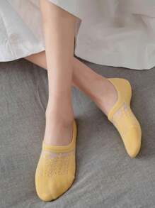 8 双女士内衬袜子，红色和绿色透明丝绸低帮隐形袜子，时尚百搭，柔软舒适，吸湿排汗