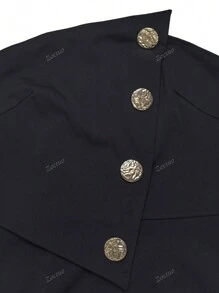 Mono elegante de unicolor negro sin mangas para mujer, nuevo para graduación, cena