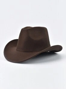 1 Stück Herren Western Cowboyhut, unisex Vintage Rollrand Cowgirl Hut, geeignet für den täglichen Freizeitgebrauch, Western Cowboy Party, Bar Cowboy