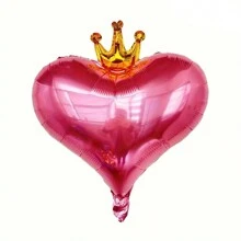 1/5/10pcs Crown & Heart Shaped Aluminum Foil Balloon In Red, Black, Blue, Pink, Faux Pearl Color, Suitable For Birthday Party, Baby Shower, Anniversary, Valentine's Day, Wedding Decoration, Room Decor, Photo Prop Back To School Valentine's Day - Multicolor - View 14