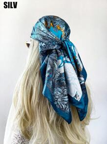 1 件 90 厘米佩斯利图案方形围巾，可作为头巾、头巾或头巾日常使用，头巾、发带、头带非常适合装扮您的外观 - 彩色 - 查看 24