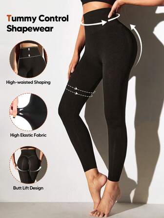 Women's Seamless High Waist Butt Lifter Tummy Control Body Shaper Leggings