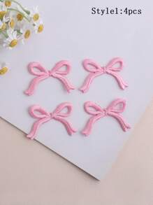 4pcs/Set Bow Embroidered Iron-On Patches, Suitable For DIY Clothing & Accessories - Unique Embroidered Appliques For Hats, Jeans, Jackets, And More - Adorable Cartoon Embroidered Patches - Multicolor - View 17