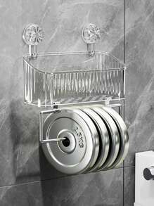 1 Stück Wandsaugnapf Lagerregal ohne Bohren, Badezimmer Make-up Aufbewahrungsregal, abnehmbare und waschbare Aufbewahrungskörbe für Küche, Badezimmer Heim Badezimmerdeko Badezimmer Organizer Sommer