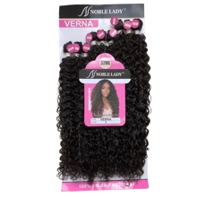 Cabelo Cacheado para Entrelace Verna Noble Lady Fibra de Proteína 75cm - 9 telas- 320g - Dark Brown - Visão 1