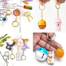 10/30/50/100pcs Keychain Making Kit With Keychain And Jump Ring Accessories For Bags, Cell Phones, Pets, Etc., Keychain Making DIY Crafts And Small Business Supplies(Including 5/15/25/50 Keychains And 5/15/25/50 Connecting Rings). - Multicolor - View 4