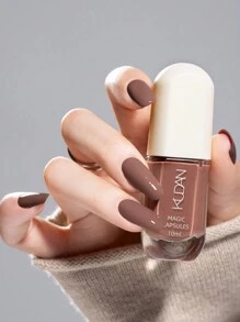 2026新款卡其星空梦幻指甲油，1瓶/10毫升，无需烘烤，快干，可撕拉，持久不脱色，无异味，水性指甲油 - 适合女性和女孩 - 秋冬新款指甲油，适合秋冬季节，美甲最佳礼物之选 - 棕色 - 查看 4