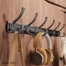 1pc Heavy Duty Aluminum Alloy Wall Mounted Clothes Hooks, No Drilling Needed, Suitable For Entryway, Closet, Kitchen, Bathroom Storage
