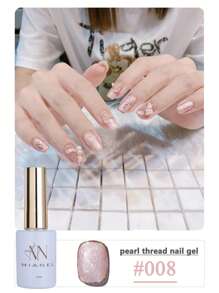 MIANEL 12ML 2026新款日式冬季美甲珍珠贝壳线胶指甲油，珍珠贝壳质地，带有细闪和珠光效果，白色指甲光疗指甲油凝胶，秋季美甲冬季美甲新年美甲可卸LED UV美甲设计，适用于美甲沙龙和DIY使用 - 彩色 - 查看 16