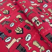 Acqua Decor Waterproof Fabric 1.40m Wide Sofa Cover, Cushion Cover - Pet Cachorro Fundo Vermelho - 查看 1