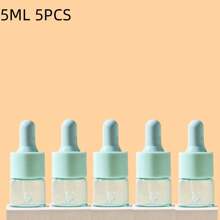 1 Set de 5 piezas de Botellas Cuentagotas de Vidrio, Capacidad de 5ml, 10ml, 15ml y 20ml, Botellas Vacías para Aceites Esenciales, Sueros, Gotas para los Ojos, Rellenables, Artículos Esenciales de Viaje - Multicolor - Ver 9