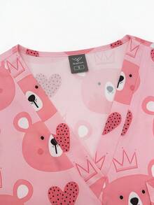 Surgical Print Tops Hot Nurse Uniform Women Short Sleeve V Neck Working Uniform Blouse Uniforms Nursing Scrubs Tops+Pants Sets - Multicolor - View 5