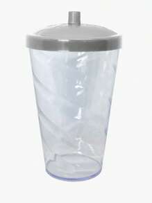 15 Twister Cups 400ML Colored Lid And Transparent Straw - 銀水晶杯 - 查看 3