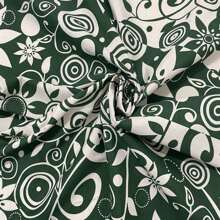 Acqua Decor Waterproof Fabric 1.40m Wide Sofa Cover, Cushion Cover - Floral Verde e Branco - 查看 3