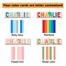 1 PC Customized Name Puzzle, Customize Your Name, Multiple Colors, Can Be Matched With Cute Elements, Wooden Educational Early Learning Toys, Baby Christening Anniversary Gift