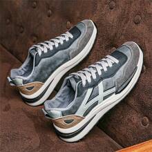 New Lightweight Men Shoes, Fashionable British Style Casual Leather Shoes, Men Outdoor Sports Casual Shoes For All Season