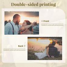 定制积木个性化照片块拼图心形和横向双面 DIY 礼物，适合有意义的节日、情人节、感恩节、父亲节和母亲节 - 彩色 - 查看 11