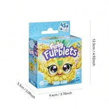 Hasbro Furby Furblets Hoo-Lah Pineapple Mini Friend, 45+ Sounds & Music, Speaks Only Furbish, Electronic Plush Toys For 6 Year Olds & Up, Yellow & Green - 13 - View 11