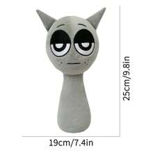 Kouipoie Sprunki Plush Toy,9.8"Funny Sprunki Plushies For Games Fans,Super Soft Collectible Stuffed Toy,Christmas Birthday Gifts For Boys Girls And Fans Aged4 5 6 7 8 9 10+Years Old Stocking Stuffers - Grey - View 5