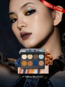 GIRLCULT GIRLCULT Hallucination Eyeshadow Palette 58 Blue Mountain Chameleon & Metallic Highly Pigmented Eye Makeup Palette, Matte Shimmer Metallic Eyeshadow Pallet Long Lasting Blendable Natural Colors,GIFT, 8g/0.28oz