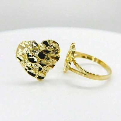 1pc Vintage Minimalist Ring, Bohemian Asymmetrical Heart Shaped Design, Versatile Simple Ring