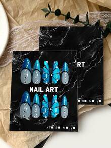 20Pcs Nail Art Display Card Nail Packing Card Package Nails Photography Show Prop Board Nailfie Disc Press-On Nails Salon Accessory Nail - Multicolor - View 5