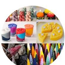 6 Stück/Set 34 Farben Handgemachte duftende Kerze DIY Farbpigment Silikonfarbe Modelliermasse Bastelbedarf