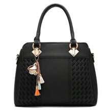 Luxury Handbag Women Crossbody Bag With Tassel Hanging Large Capacity Female Shoulder Bags Embroidery Tote Sac A Main - Black-a - View 5