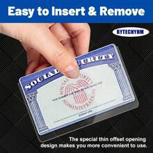 10-Pack PVC Social Security Card Protector Sleeves, Waterproof Clear Card Holder For SSN & Credit Cards With Easy Insert & Remove Design - Multicolor - View 4
