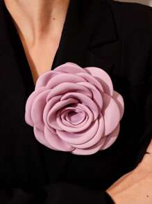 12.5-15 厘米多层精致面料山茶花胸针，适用于装饰连衣裙、西装等服饰配饰，用于衣服包包饰品学校办公室配饰衬衫夹克珠宝圣诞节万圣节衣服别针有趣可爱的教师礼物 - 彩色 - 查看 15