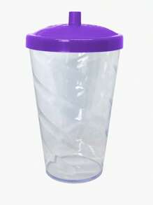 15 Twister Cups 400ML Colored Lid And Transparent Straw - 紫水晶杯 - 查看 1