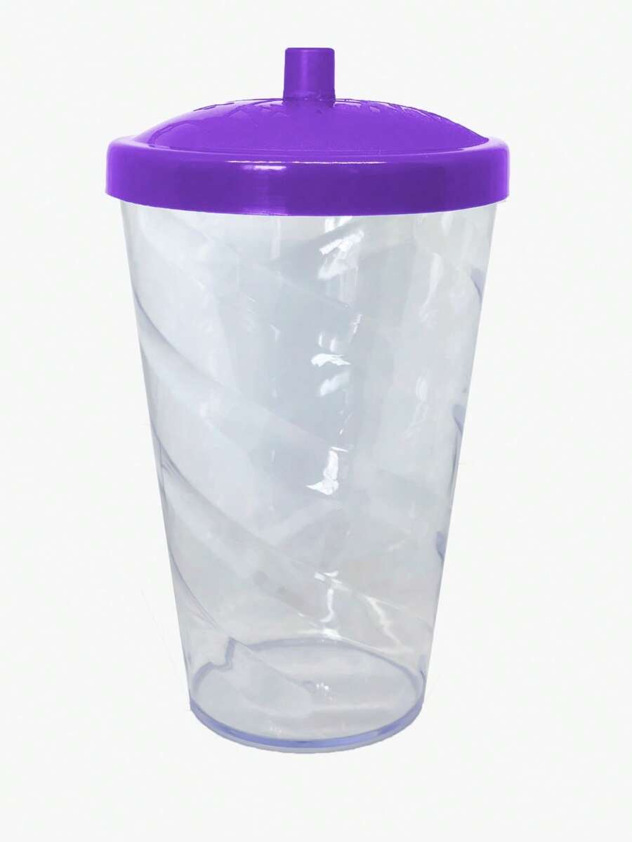15 Twister Cups 400ML Colored Lid And Transparent Straw - 紫水晶杯 - 查看 1