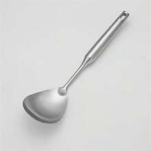 Heavy Duty 304 Stainless Steel Cookware Kitchen Cooking Utensils - Spatula,Ladle,Serving Spoon,Chef-Exclusive Stir-Fry - Silver - View 12