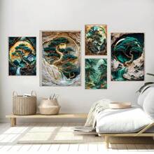 1pc Wall Arts Posters Modern Scenery Canvas Art Is Suitable For Living Rooms, Bedrooms, And Home Offices, Canvas Art, High Quality, Frameless - Multicolor - View 5