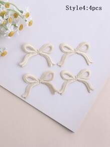 4pcs/Set Bow Embroidered Iron-On Patches, Suitable For DIY Clothing & Accessories - Unique Embroidered Appliques For Hats, Jeans, Jackets, And More - Adorable Cartoon Embroidered Patches - Multicolor - View 15