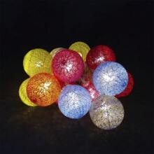 Ball String Light Wire Lamp 15 Balls Colorful String - Multicolor - View 4