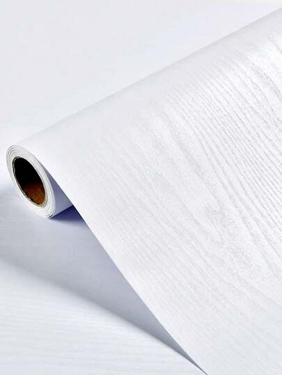 1pc Faux White & Beige Wood Grain Wallpaper, Room Decor, Furniture Renovation Self-Adhesive Wall Paper, Renovation Stickers Peel Wall Panels, Wall Paper, Wallpapers, Spring Decoration Items Refresh Your Home, Festival Decoration Stickers Gifts Birthday Graduation