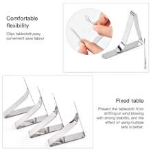 24PCS Tablecloth Clips Stainless Steel Table Cloth Holder Clip Pegs Lightweight For Wedding Picnic Prom - Silver - View 8