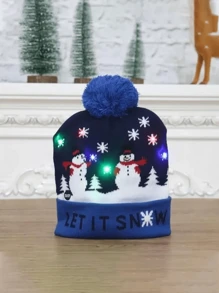 Christmas Hat With LED Light Christmas Gift Wholesale - 深藍雪人 - 查看 1