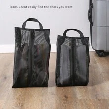 1 pezzo Borsa portatile per scarpe in rete traspirante, borsa multifunzionale per scarpe da casa e da viaggio, borsa portatile per scarpe da badminton, tennis, pallavolo, fitness, nuoto e spiaggia - Multicolore - Visualizzare 9