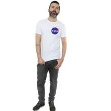 NASA T-shirt blanc classique homme avec logo emblématique sur la poitrine
