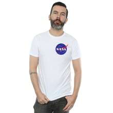 NASA T-shirt blanc classique homme avec logo emblématique sur la poitrine