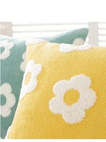 2 piezas Fundas decorativas de almohada con estampado jacquard floral 3D, adecuadas para la sala de estar y el dormitorio, para primavera/verano (solo fundas, sin relleno de almohada)