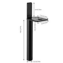 Futchoy Futchoy 4x Base de Muebles Negro 18cm Base de Gabinete Base de Gabinete Pies de Metal Pies de Muebles Base de Pedestal de Acero