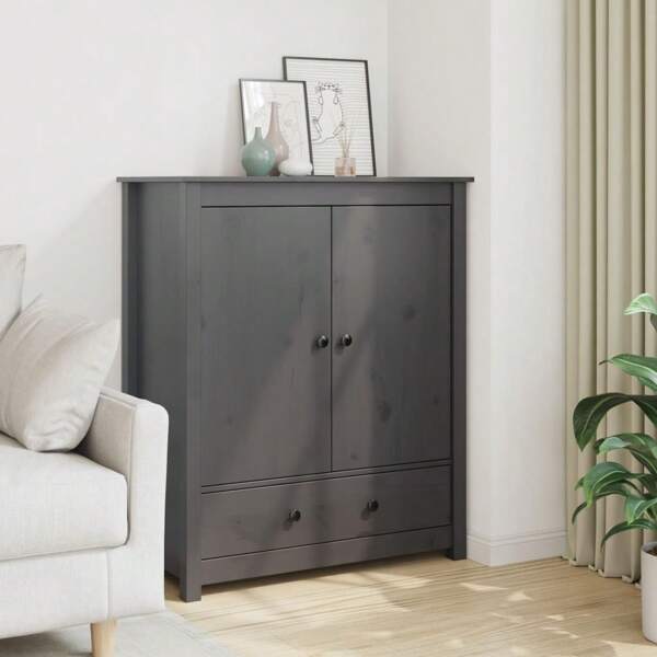 Highboard aus massivem Kiefernholz, 83 x 41,00 cm, stilvoller Aufbewahrungsschrank