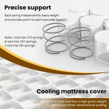 UPXET Dog Bed,Orthopedic Beds For Medium And Large Dogs With Removable And Washable Cover Anti-Slip Bottom And Spring Mattress - 灰色 - 查看 3