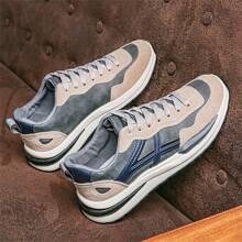 Spring/Summer New Style Lightweight Men's Shoes, Fashionable British Style Casual Leather Shoes, Men's Outdoor Sport Casual Sneakers - Brown - View 6