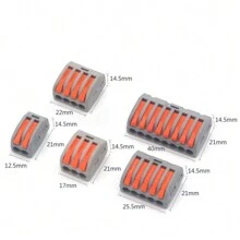 Kit 100 Electrical Connector Splice And Derivation Original 2-Way 3-Way 5-Way And 8-Way - 4mm And 6mm - 2 WAYS 5mm² (250V/32A) - View 2